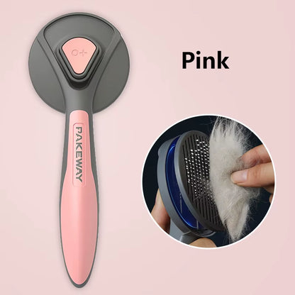 Self-Cleaning Pet Comb - Dog & Cat Hair Remover Slicker Brush