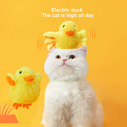 Automatic Tease Cat Toy - Interactive Plush Simulation Duck for Cats