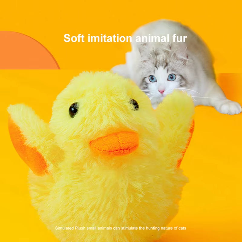 Automatic Tease Cat Toy - Interactive Plush Simulation Duck for Cats