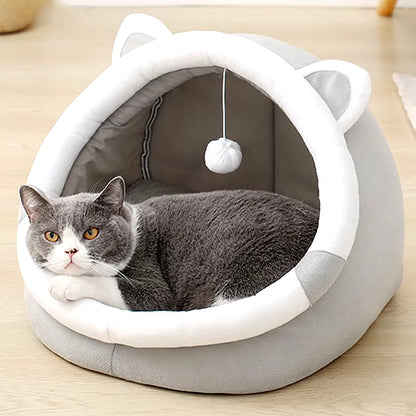 Cute Cat Bed - Soft Indoor Pet House for Cats & Small Dogs