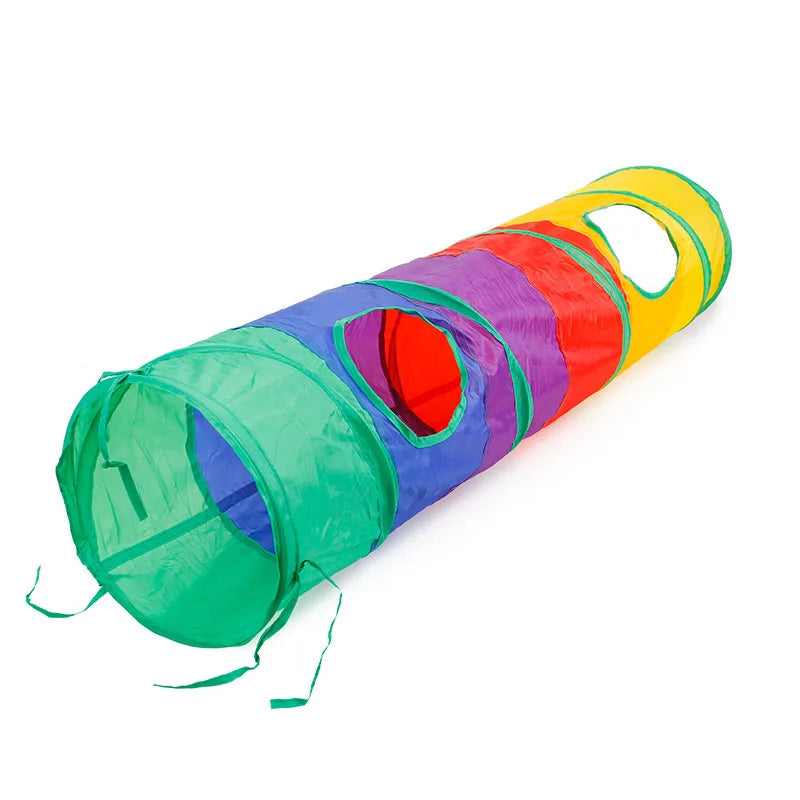 Foldable Cat Tunnel - Breathable S-Shape Play Tunnel for Indoor Cats