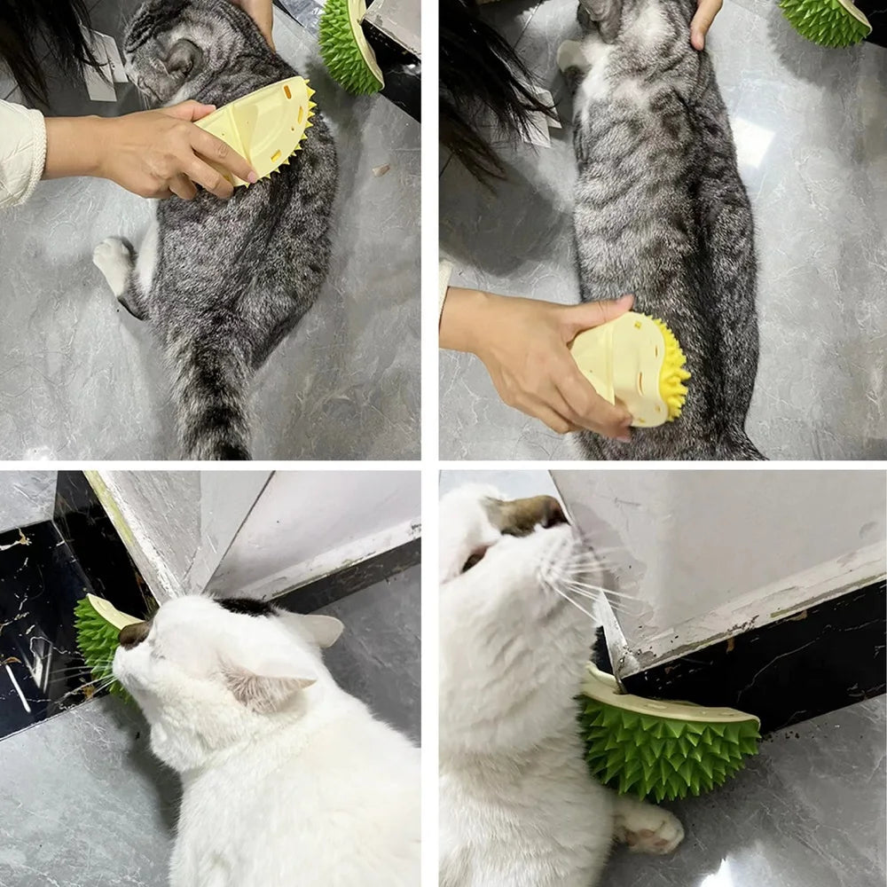 Cat Scratcher & Massager - Grooming Brush for Cats & Dogs