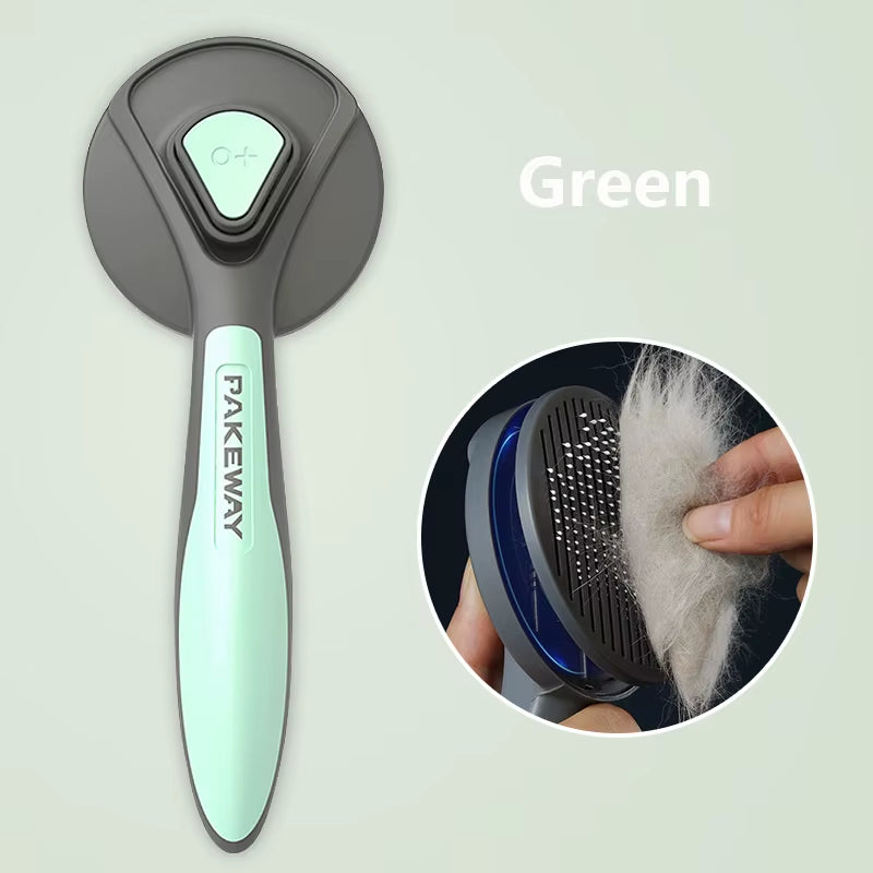 Self-Cleaning Pet Comb - Dog & Cat Hair Remover Slicker Brush