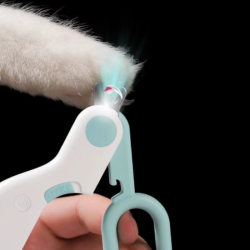 LED Light Nail Clipper for Cats & Dogs - Professional Pet Claw Trimmer