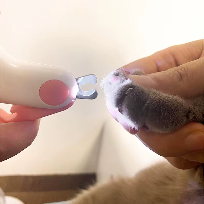 LED Light Nail Clipper for Cats & Dogs - Professional Pet Claw Trimmer