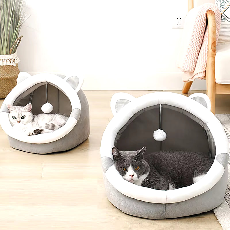 Cute Cat Bed - Soft Indoor Pet House for Cats & Small Dogs