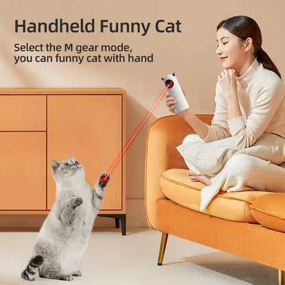 Automatic Interactive Cat Toy - LED Laser Handheld Electronic Toy for Cats & Dogs