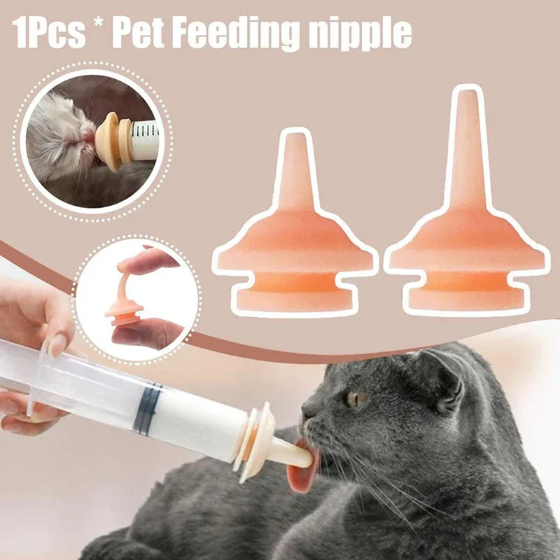 Cat Feeding Nipple - Mini Silicone Pacifier for Kittens, Puppies & Small Animals