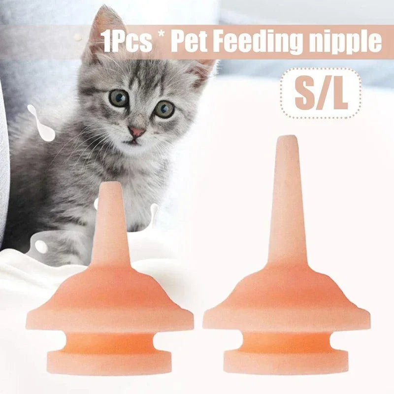 Cat Feeding Nipple - Mini Silicone Pacifier for Kittens, Puppies & Small Animals