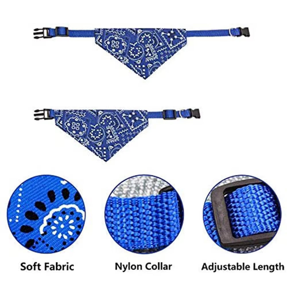 Washable Cat Bow Tie & Bandana - Adjustable Pet Collar for Cats & Dogs