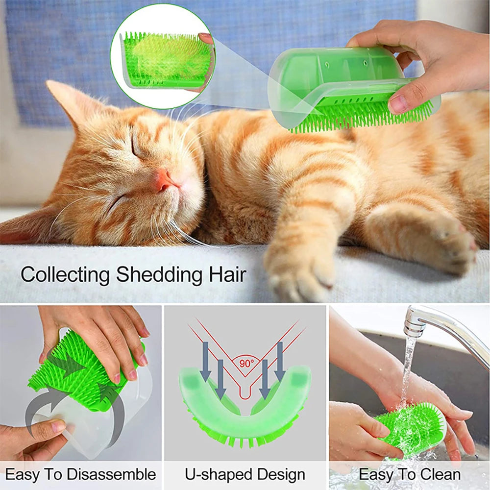 Cat Scratcher & Massager - Grooming Brush for Cats & Dogs