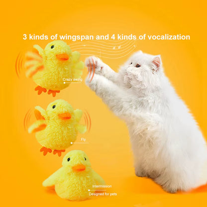 Automatic Tease Cat Toy - Interactive Plush Simulation Duck for Cats