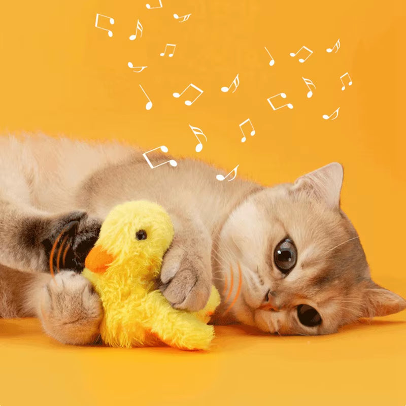 Automatic Tease Cat Toy - Interactive Plush Simulation Duck for Cats