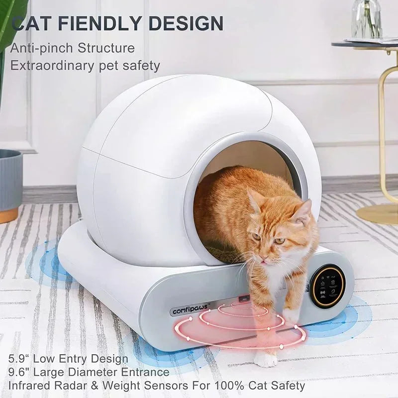 65L Smart Self-Cleaning Enclosed Cat Litter Box