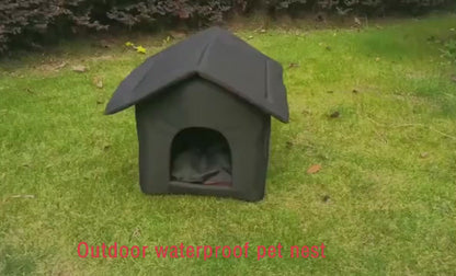 Cats House Waterproof Outdoor Keep Warm Pet Cat Cave Beds Nest Funny Foldable and Washable for Kitten Puppy Pets Supplies